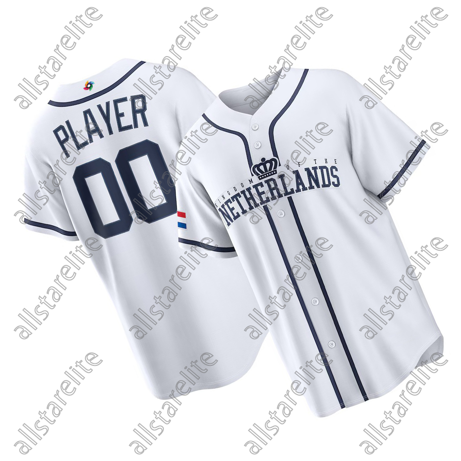 Custom Team Netherlands 2026 World Baseball Classic Jersey Ceddanne Rafaela Ozzie Albies Embroidered Any Name Any Number