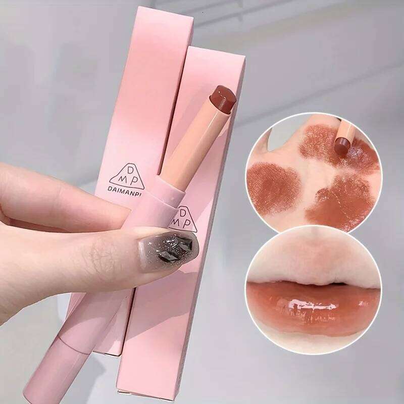 Hydrating Lipstick with Mirror Shine - Waterproof, Long-Lasting Lip Tint in Rosy Hues for All Skin Types H260302