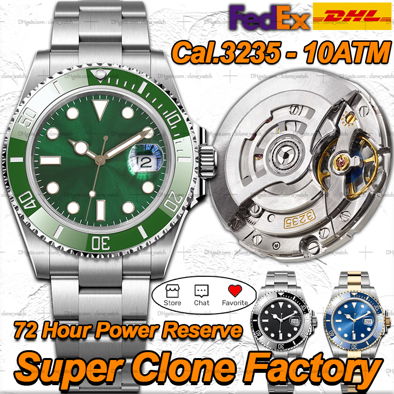 Mens Watches Men Designer Watch Top Supre Clone Quality Clean Factory Luxury Watch Automatic Cal.3235 Movement Ceramic Bezel Sapphire Luminous Diving 10ATM With Box