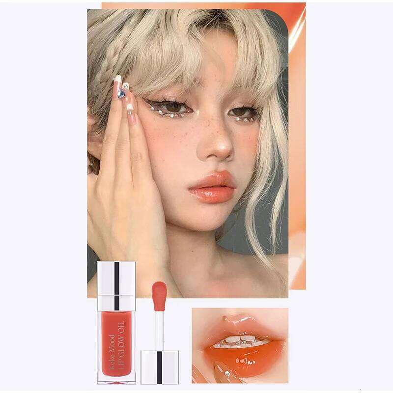 Clear Crystal Gloss Oil,Hydrating Plumping Lipstick,Tinted Lip Plumper,Water Glow Moisturizing Lipgloss,Long-lasting Makeup H260302