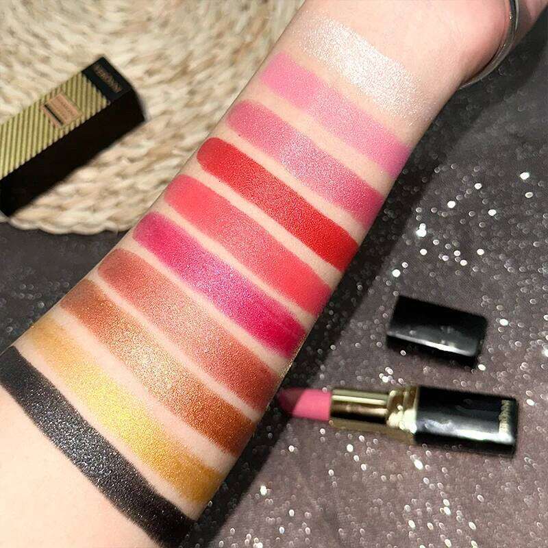 High Pigmented Shiny Lipstick,Stain Resistant,Long-Lasting,Glossy Waterproof Lipstick Shimmering Makeup Valentine'S Day Gift H260302