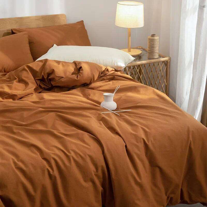 High-End 100% Cotton Soft Bedding Sets Skin Friendly Cozy Single Double Bed Linen Comforter Cover Set for Adults and Children W260302