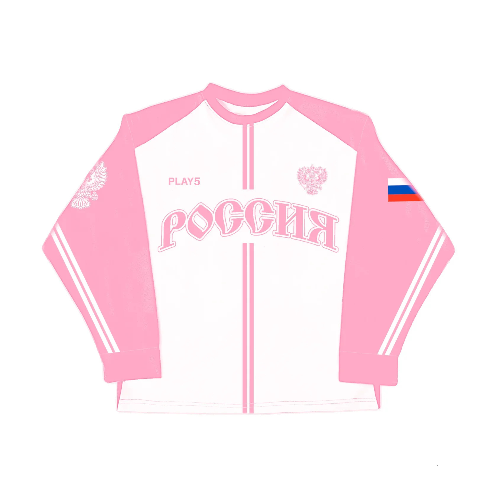 2026 Luxury Brand Designer Clothing New American Retro National Flag Aesthetic Long Sleeve Jersey T-Shirt Y2k Loose Fit Sports High Street Round Neck 