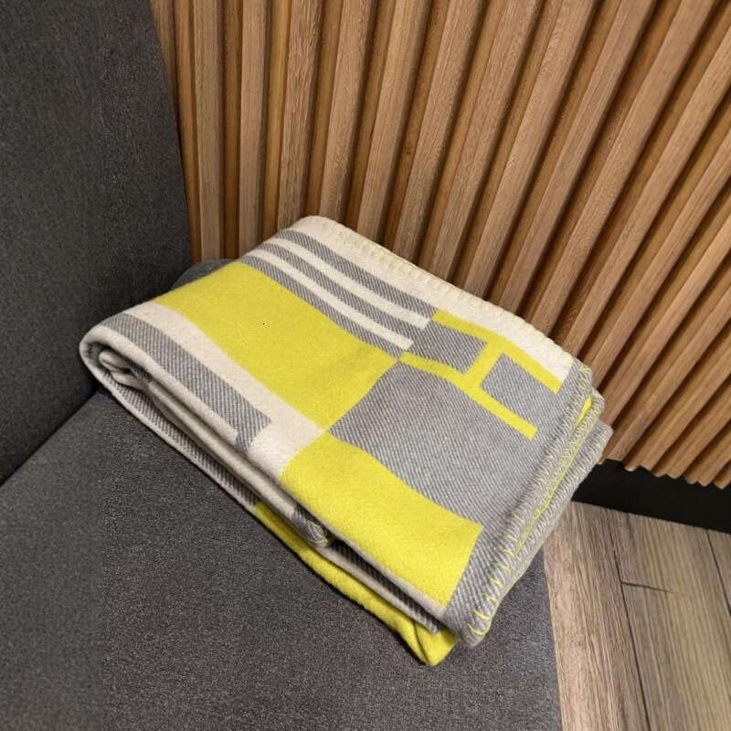 Blanket H Brand Wool Cashmere Blanket Suitable For Nap Sofa Air Conditioning Use Available In Three Colors Warm And Thick