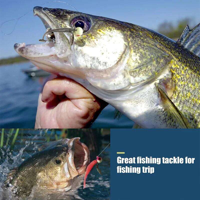 20pcs Underspin Heads Crappie Bass Jig Hook Lure 1/8 3/16 1/4 3/8 oz Accessories Fishing Supplies Glow In The Dark Z260228