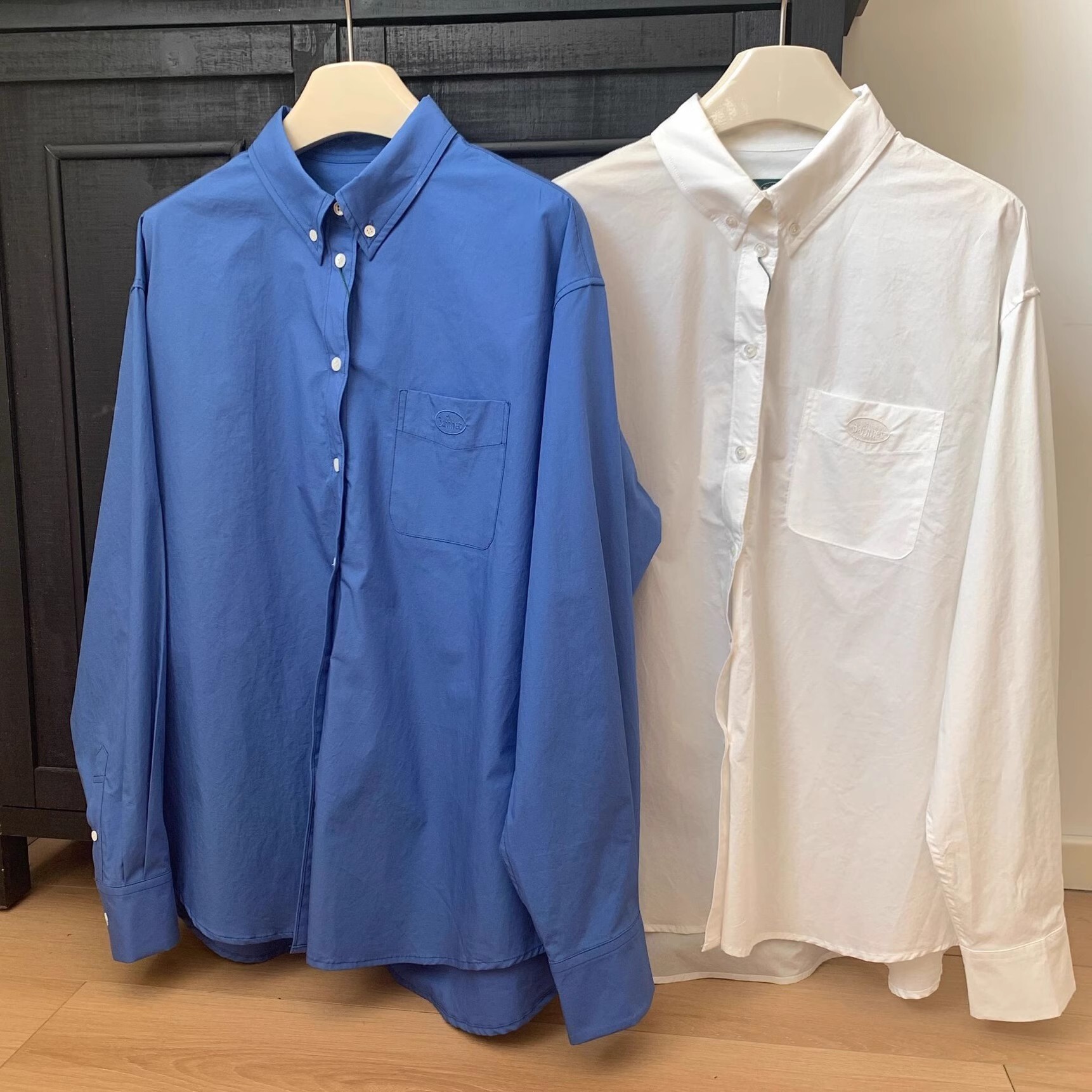 New National Dongdaemun Thebarnnet Eight-cup Solid Color Loose Base Casual Versatile Polo Shirt Designer Hoodie Designer Shirt Turn-down Collar Shirt For Women