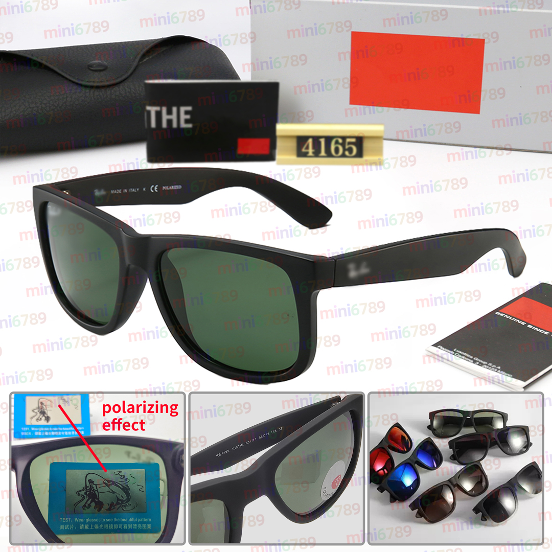 Designer sunglasses JUSTIN 4165 and Wayfarerss 2140 glasses Classic RB sunglasses Eyewears Iconic Style Stylish Polaroid HD Polarized Optical Glass Lenses toprb