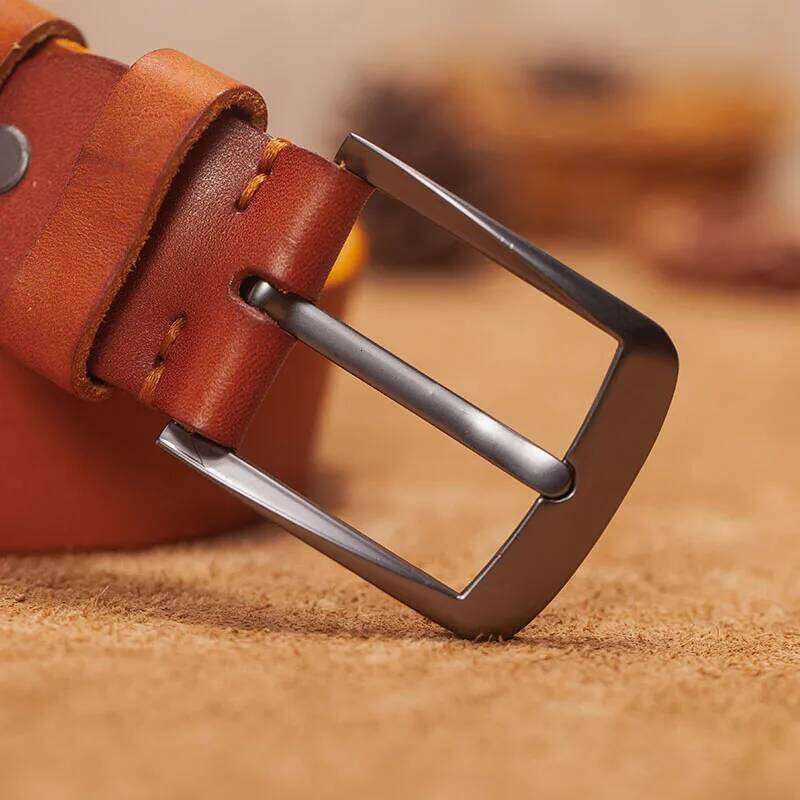 VAMOS KATOAL Men leather belt,Retro top quality Genuine Leather Belts for men, Male metal Pin Buckle belt S260228