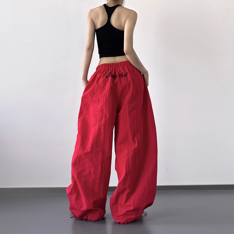 Americn Street Jzz Dnce Hot Girl Loose Crgo Pnts Women Summer Hevy Embroidery Stright Csul Designer Pnts Prtrooper Pnts