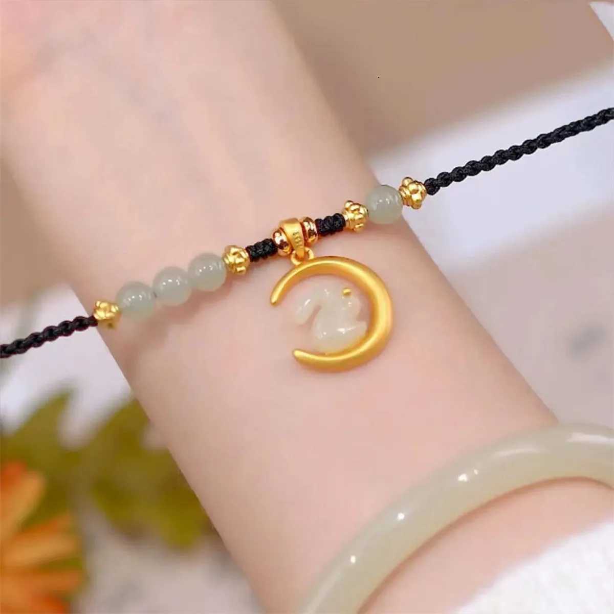 Fashion Rabbit Ulzzang Kawaii Bracelet for Women Cute Chinese Vintage Jewelry Lucky Bell Gifts for Family Lovers Femme Gifts H260303
