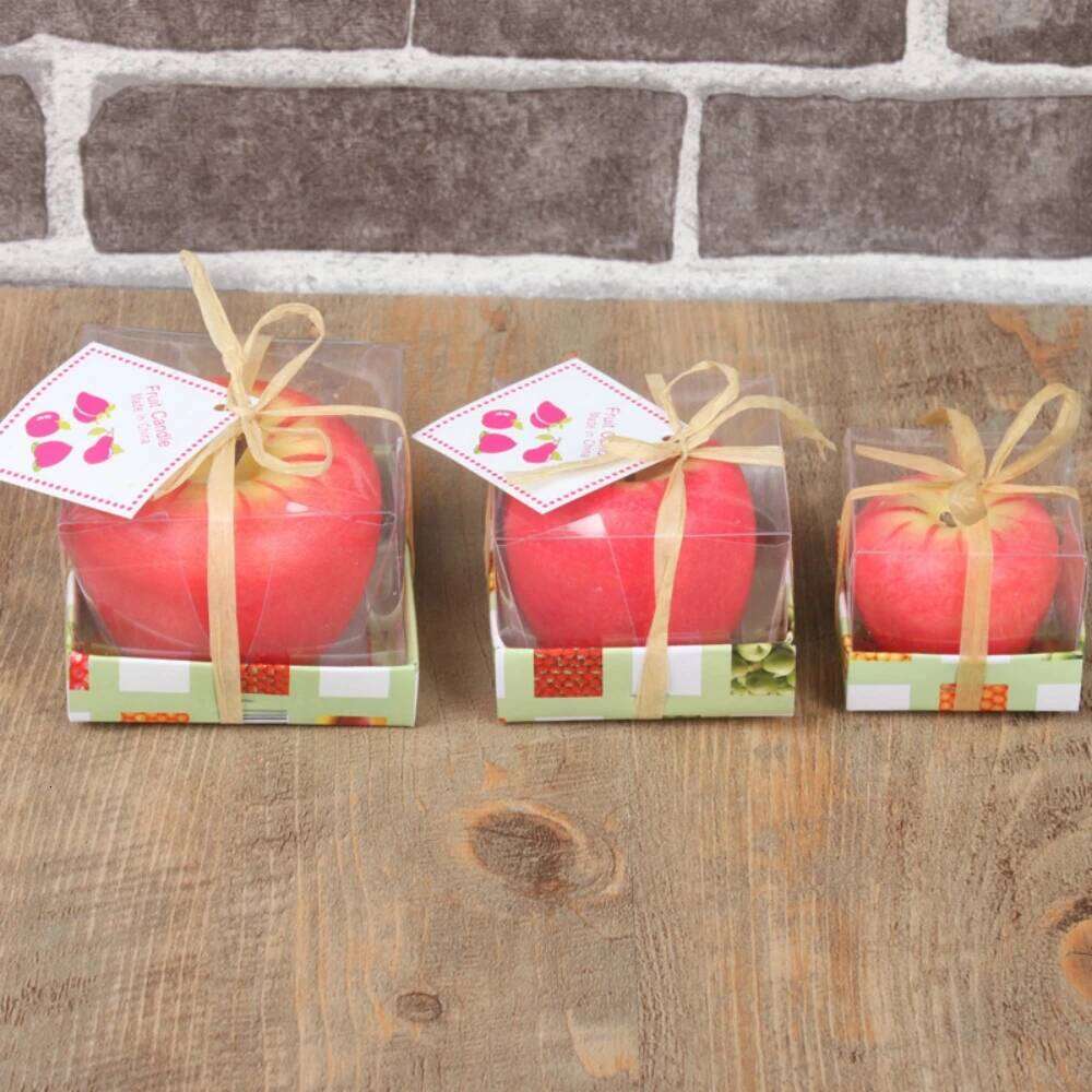 Apple-Shaped Candle, Christmas Small Gifts, Creative Decorations, Aromatherapy Candles, Party Decoration Gifts W260303