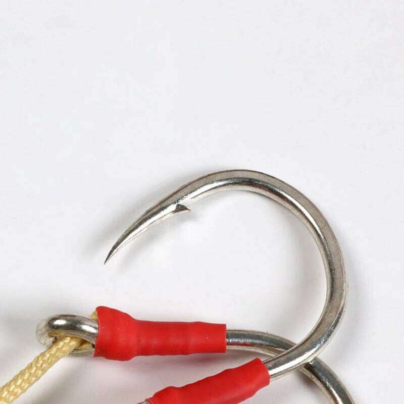 2pcs/bag Double Single High Carbon Steel Slow Sea Hook Saltwater Fishing Metal Jigging Assist Hooks Z260228