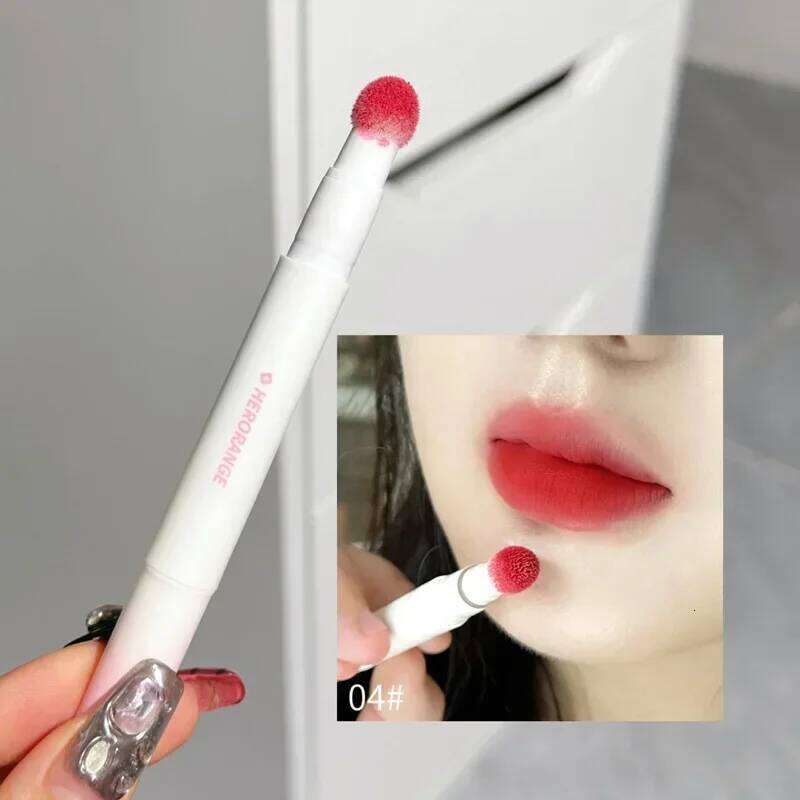 New Lipstick With Cushion Applicator Velvet Gloss Moisturizing Creamy Soft Liquid Blush Lip Stick Multi-uses Makeup H260302