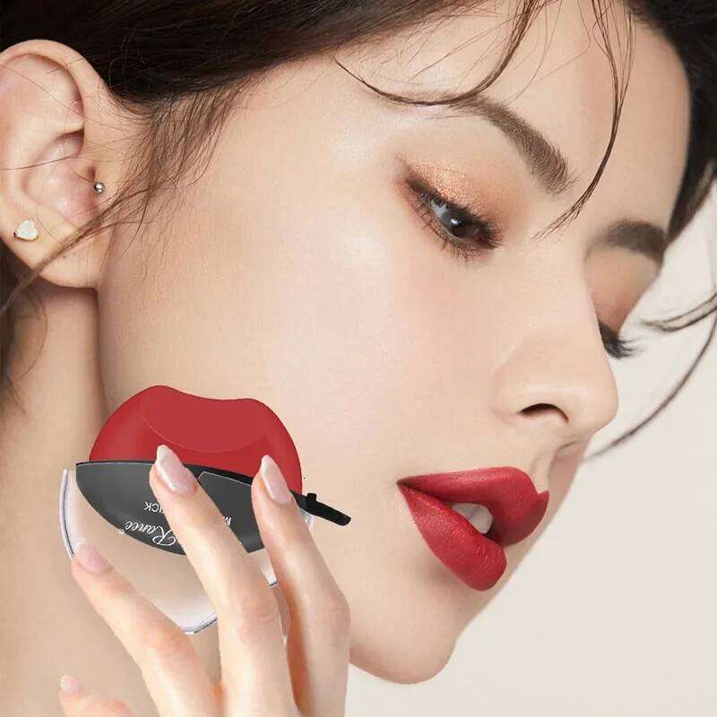 Lazy Pearl light Temperature Color Changing Lip-shaped Lipstick Velvet Moisturizing Lip Gloss Waterproof Non-stick Cup H260302