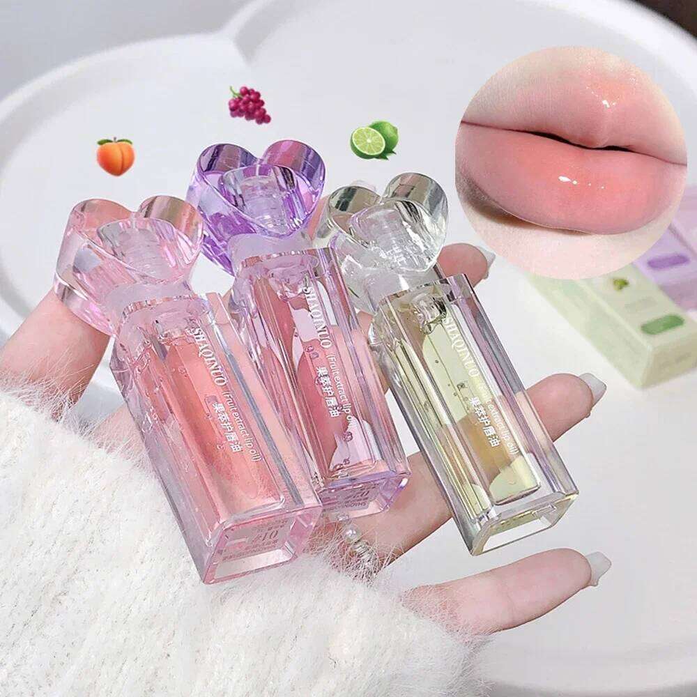 Plumping Jelly Gloss Lasting Moisturizing Transparent Lip Oil Water Light Mirror Peach Lipstick Women Lips Makeup Cosmetics H260302