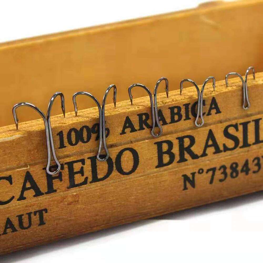 10pcs/lot Long Shank Double Fly Tying Fishing hooks Weedless Duple Hook For Soft Lure Jig Bass Carp Fish tackle Accessories Z260228