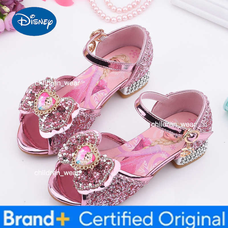 Disney Girls Sandals Frozen 2 Elsa Princess Shoes Little Girls Crystal Shoes Children High Heels Party Catwalk Show cartoon Shoes H260303