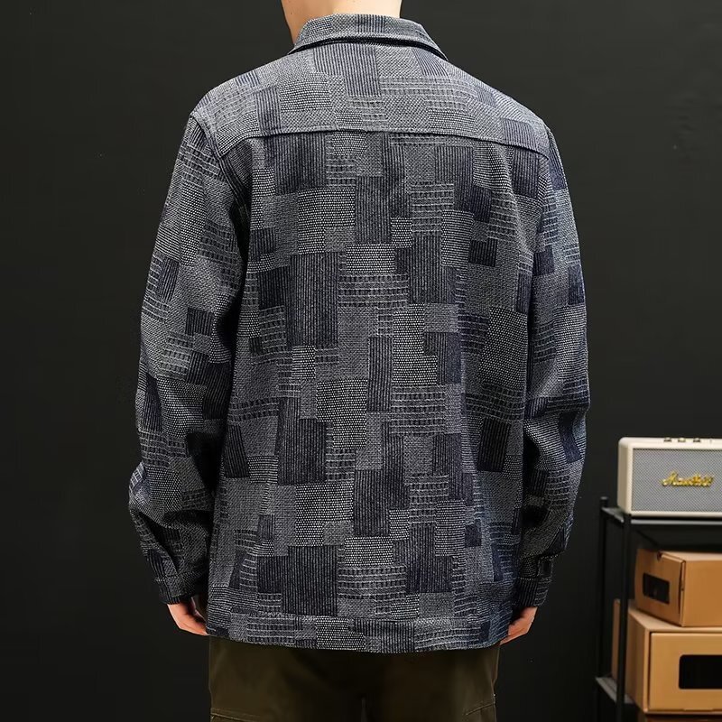 Highend Men's Jcket Trendy Brnd Loose Designer Jacket Fit High Street Workwer Jcket Utumn Hong Kong Style Csul Nd Verstile Top