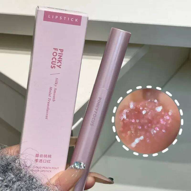 Diamond Glitter Solid Jelly Lip Pen Moisturizing Mirror Water Lipstick Light Film-forming Non-Fading Gloss Cosmetics H260302