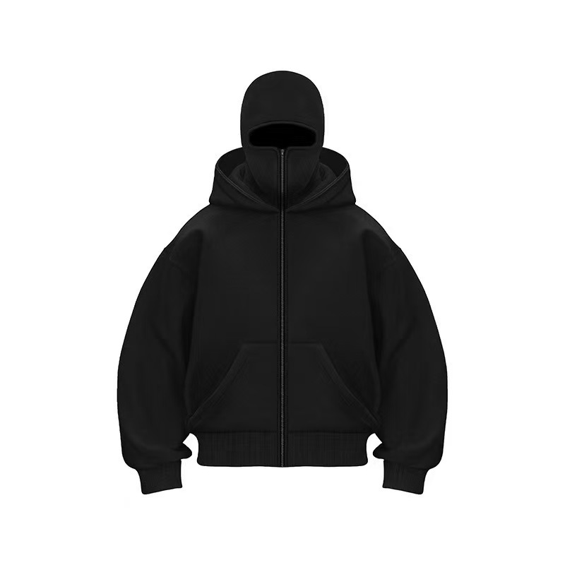 New Autumn and Spring Double-Layer Hooded Zip-Up Sweatshirt Jacket, Unique Design, Loose Street Style, Unisex Couples Fit