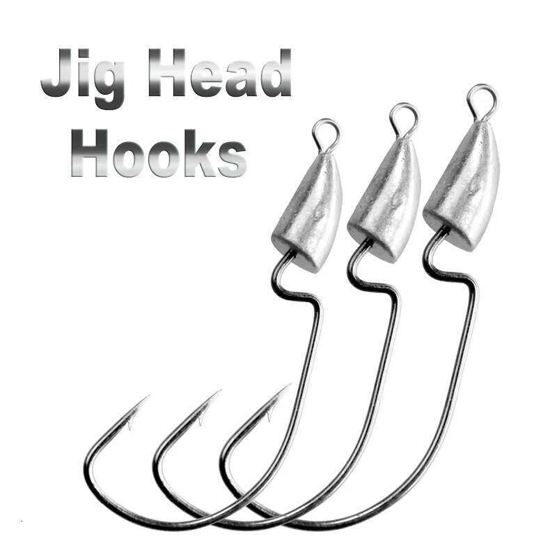 OBSESSION 10pcs/Lot 5g 7g10g 14g Bullet Jig Head Carbon Steel Weedless Offset Worm Fishing Hook Lure Texas Rigs Accessories Z260228