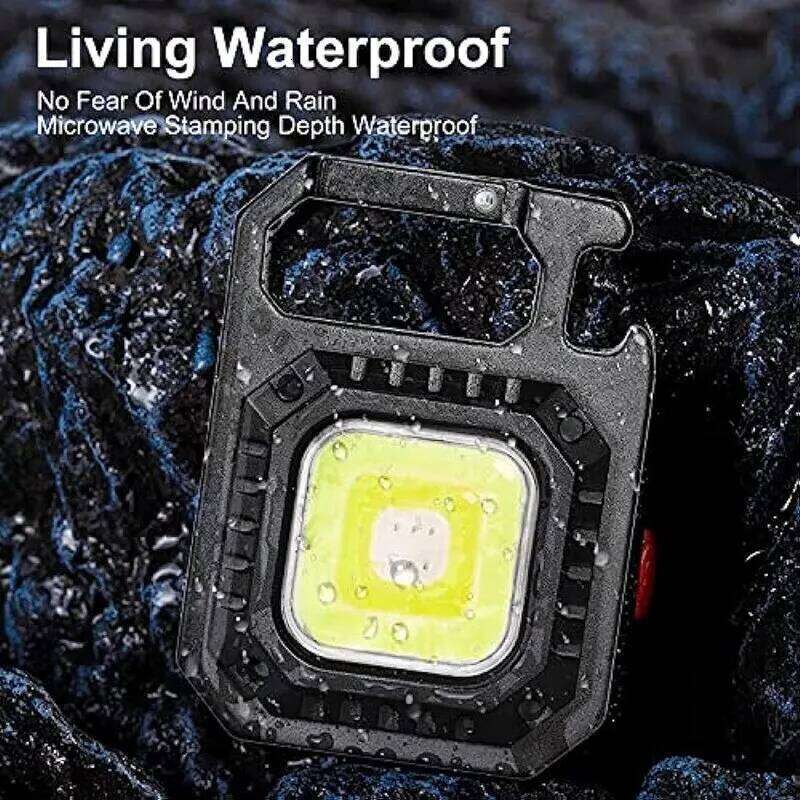 Mini LED Flashlight Magnetic COB Outdoor Camping Pocket Work Light 800 Lumens USB Rechargeable 7 Modes Spotlights S260302