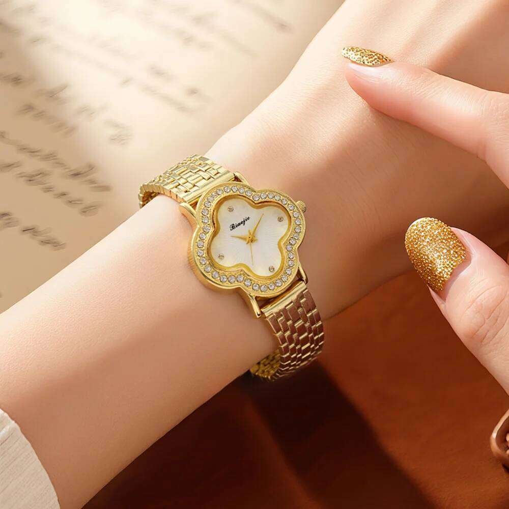 Popular Fashion Clover Diamond Accessories Set Women's Beimu Dial Quartz Watch XJ260303