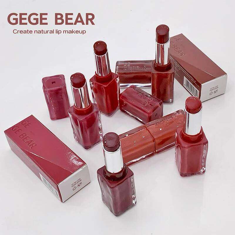 Gege Bear Mirror Gloss Lipstick Ice-Translucent Water-Gloss Finish, Plumping and Hydrating H260302
