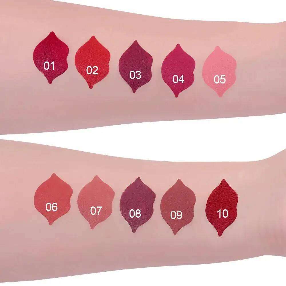 Natural Matte Velvet Lipstick Long Lasting Waterproof Nude Brown Red Professional Makeup Lip Gloss For Women H260302