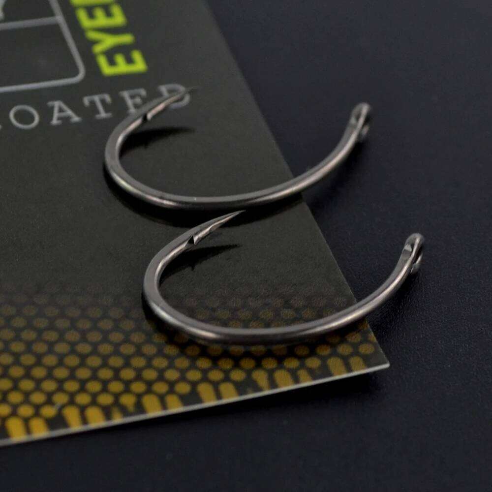 Hirisi 45pcs Micro Barbed PTFE Coated High Carbon Steel Fish Hook With Eye Carp Fishing Accessories X911 Z260228