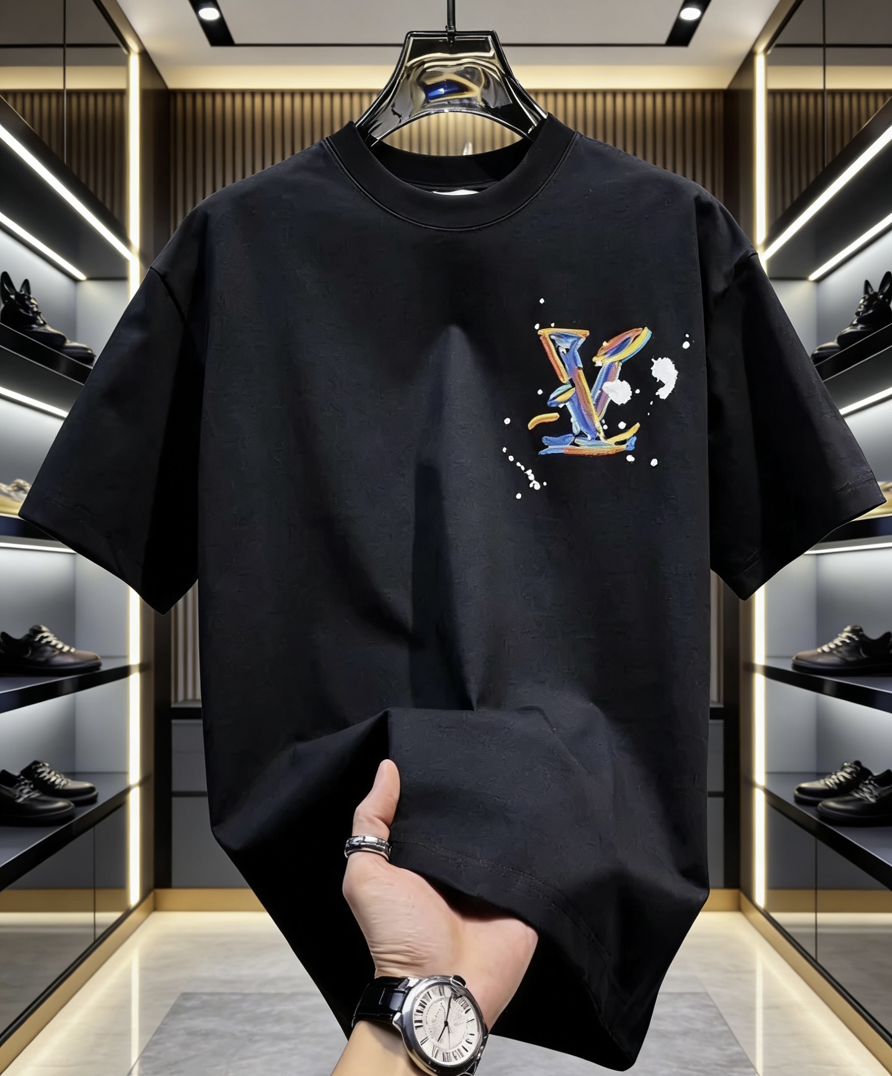 Summer Fashion Men Women T-Shirt Colorful Floral Letter Print Short Sleeve Tops Cotton High Quality Casual Designer Style Clothing