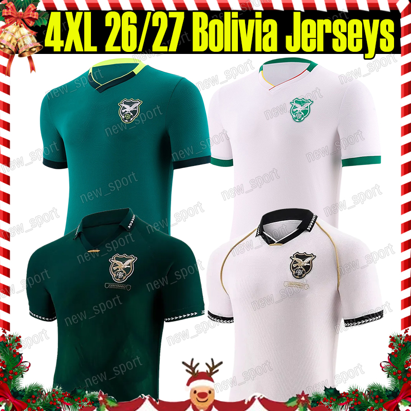 4XL 2026/27 Bolivia soccer jerseys National team ALGARNAZ#11 ABREGO#9 VACA #10 2025 Home Away CESPEDES #16 Jersey Men kids kit socks full sets football shirts