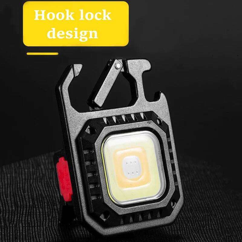 800LM Mini LED Flashlight USB C Rechargeable Keychain Multifunctional Work Light Outdoor Camping Lantern Fishing Torch S260302