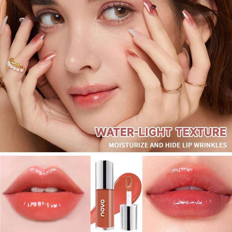 Mirror Glossy Lip Gloss Moisturizing Long-Lasting Non-Stick Cup Lipstick, Rich Color, Blush, Brightening And Plumping, H260302