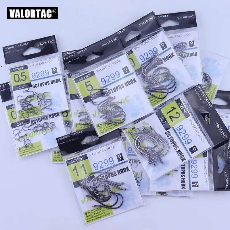 octopus Fishing Hooks High Carbon Chmical Sharpen Barbed Circle Hook Tackle Set 5C Point Hardness Supplier Fishhooks Z260228