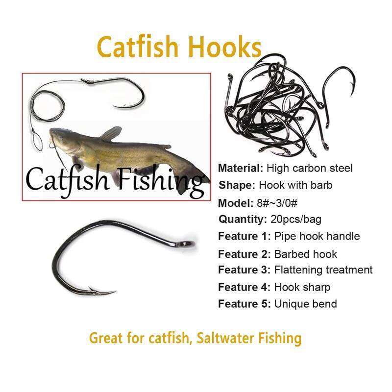 Wifreo 20pcs V Shape Catfish Offset Barbed Sea Bass Hook 8 6 1/0 2/0 3/0 4/0 6/0 8/0 Saltwater Fishing Hooks Z260228