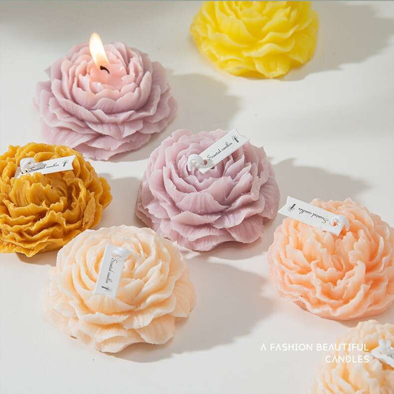 Peony Scented Flower Candle Ins Creative Home Decor Cross-Border Wedding Decoration Gift W260303