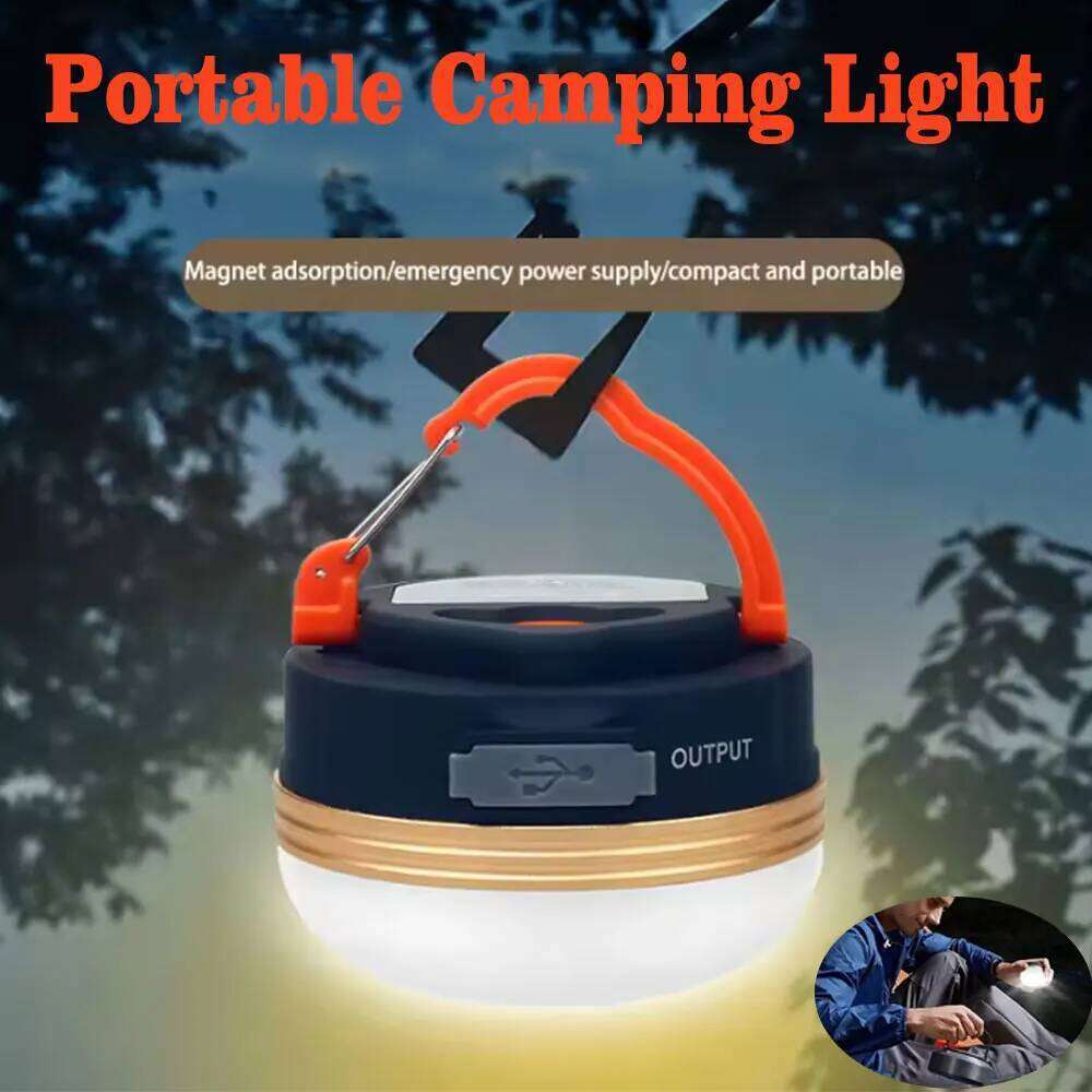 Portable Light With Magnet/Hook Rechargeable Outdoor Tent Home Emergency Lamp Waterproof Lantern For Camping Fishing S260302