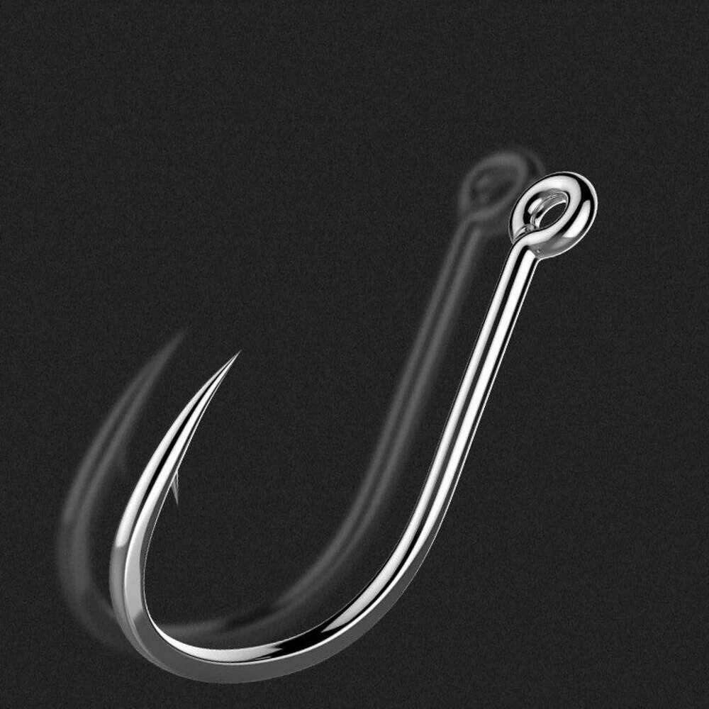 50 PCS/lot High Carbon Steel Hooks Efficient Barbed Fishing Hook cabezas plomadas pesca anzuelos plomados 3#-15# Z260228