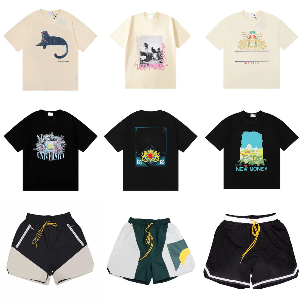 Designer Mens T Shirt Shorts Beach Pants Cotton Rhudemen Short Sleeves Shirts Casual Oversized Tshirt Versatile Quick Drying Breathable Mens Rhudeshorts top 5A