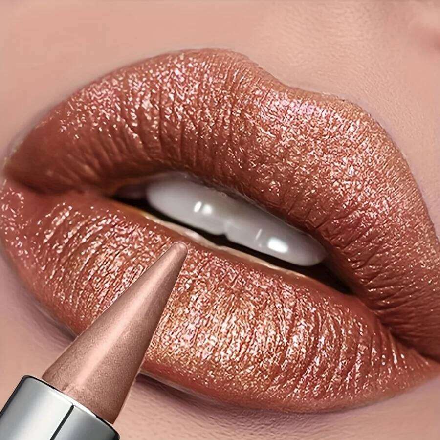 Waterproof Glitter - Long-Lasting Shimmering with Metallic Finish, All Skin Types, Adult Use, Beauty Lipstick H260302