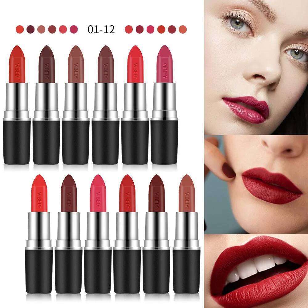 VIBELY Velvet Matte Liquid Lipstick - Transfer Proof, Water Resistant, All-Day Wear H260302