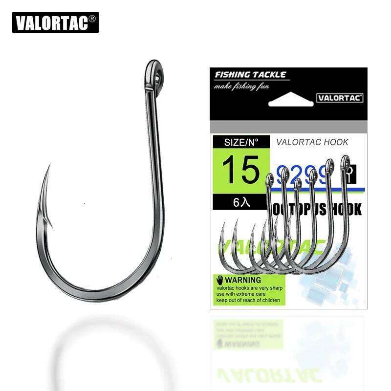 octopus Fishing Hooks High Carbon Chmical Sharpen Barbed Circle Hook Tackle Set 5C Point Hardness Supplier Fishhooks Z260228