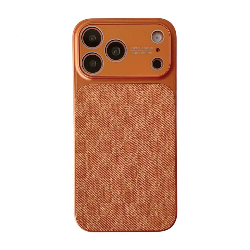 Matte Fabric Texture Phone Case iPhone Series Suitable for Apple 17 Pro Max plaid phone case for Daily Commute & Business
