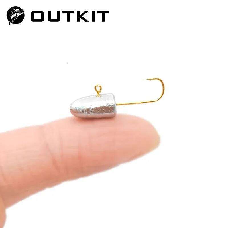 OUTKIT 10pcs Exposed Jig Head Rockfishing Hooks 3g Soft Bait Wom Mini Hook Fishing Tackle Z260228