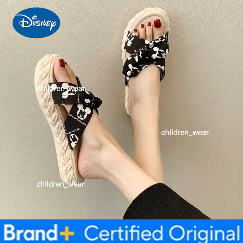 Disney cartoon Mickey Mouse fashion sandals and slippers girls platform sandals summer slippers beach shoes H260303
