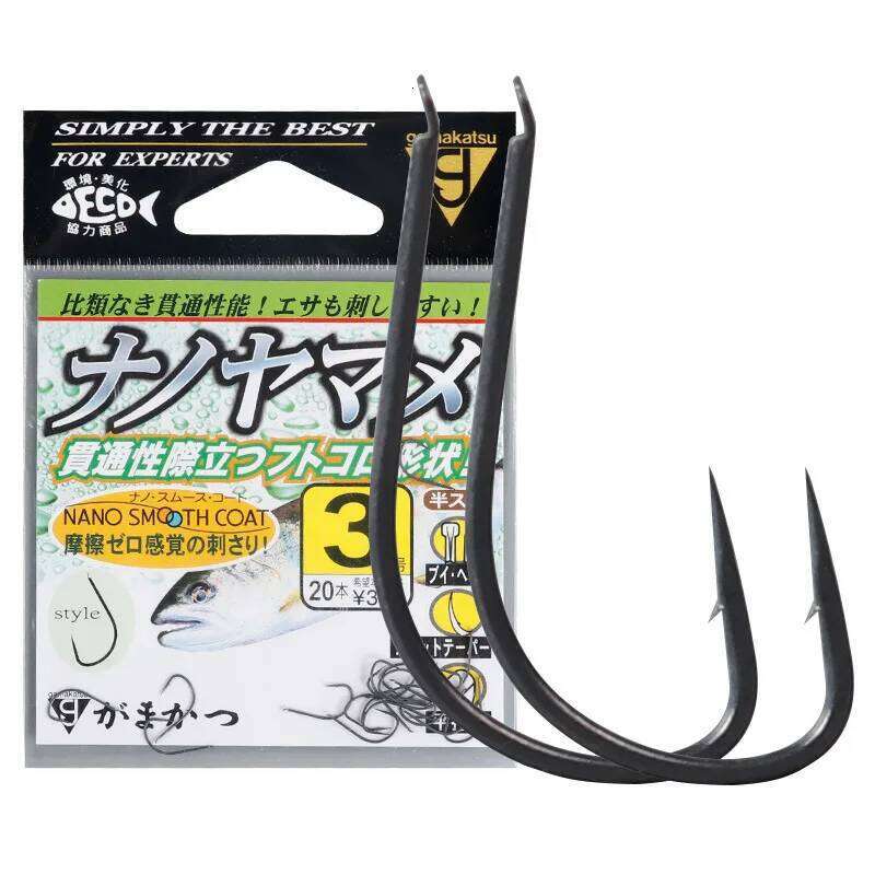 Imported from Japan Gamakatsu 68229 Thin Strips Carp Fishing Hook Semi-Barbed High-Strength Penetration Z260228