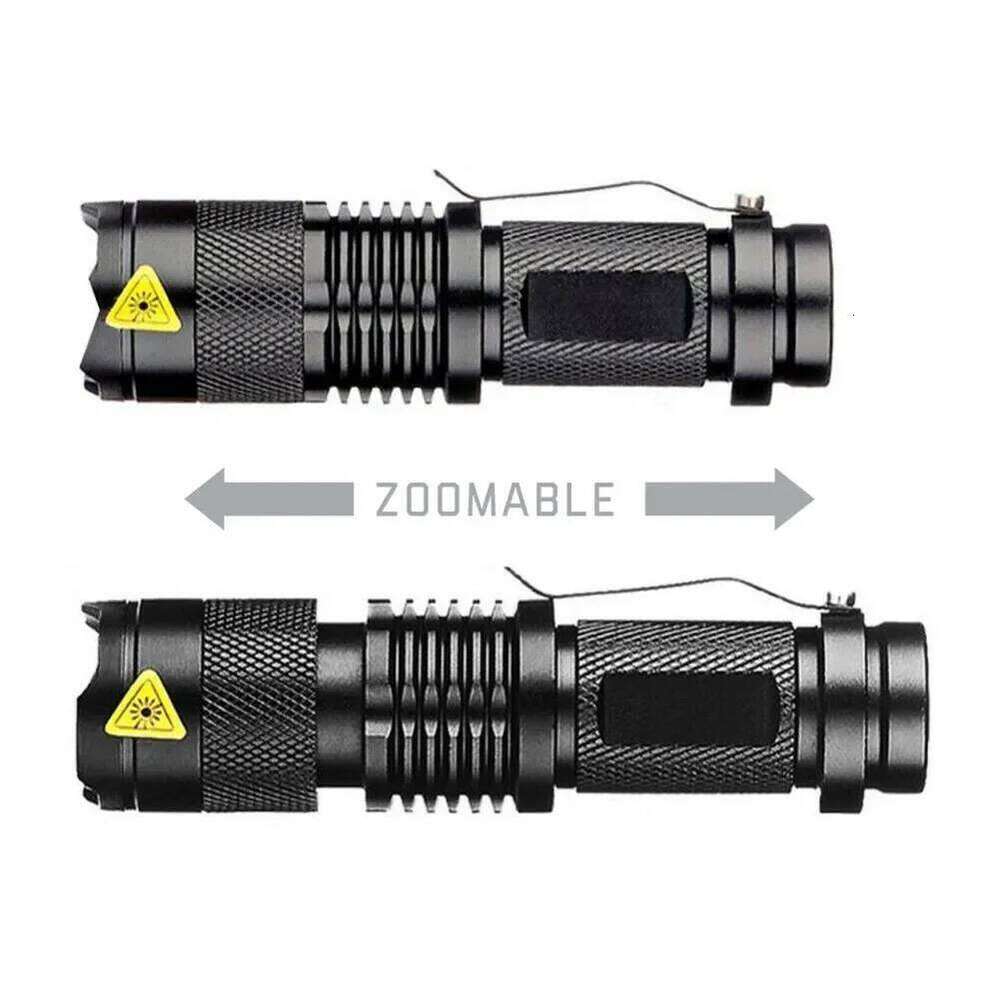 1x Waterproof Tactical Flashlights Portable Camping Lamps 3-Mode Handheld Powerful LED Torch Light Lanterns Self Defense S260302
