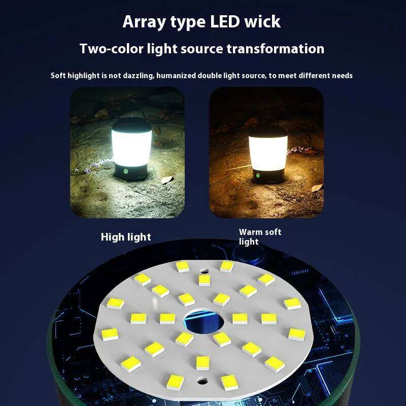 ESMARTER Portable Camping Lanterns Retro Rechargeable Night Lamp 3Color Dimmable Outdoor Waterproof Emergency Fishing Tent Light S260302