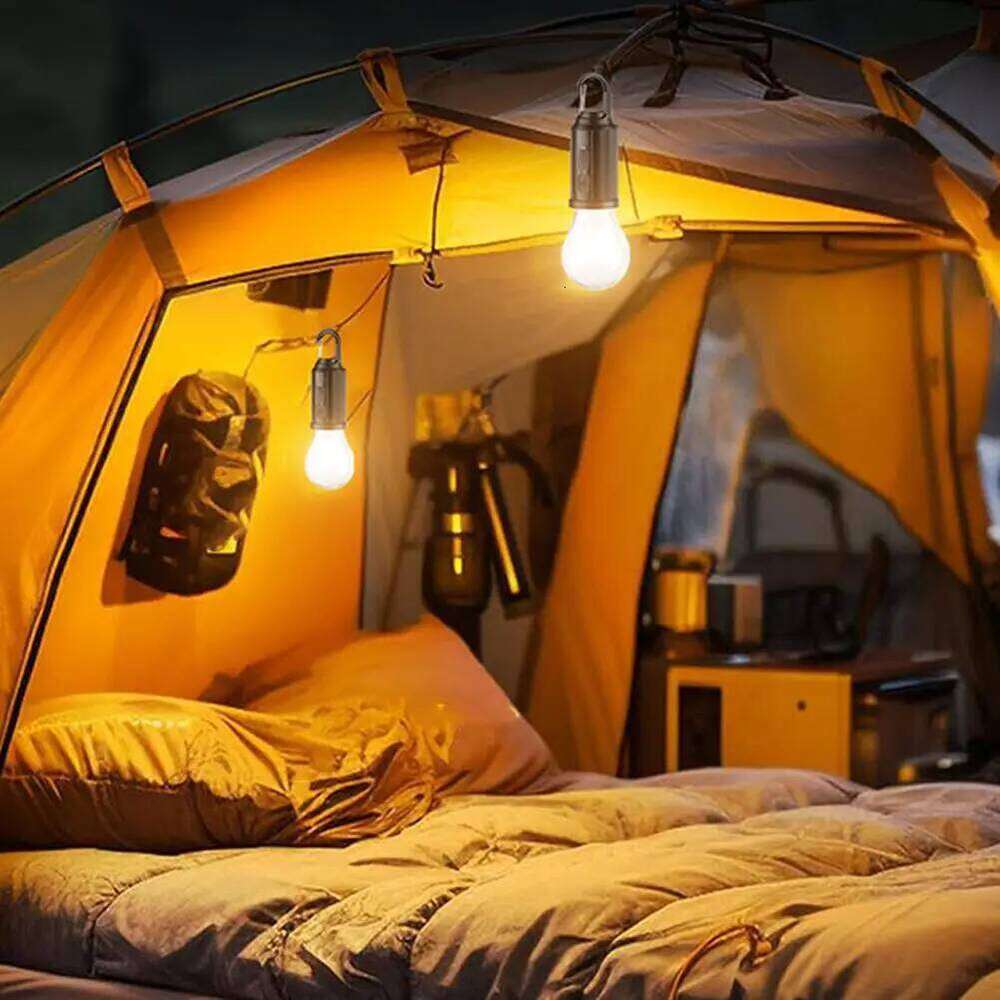 Light 350mAh LED Camping Lamp with Hook Portable Lantern Type C Charging Waterproof for Hiking Fishing S260302